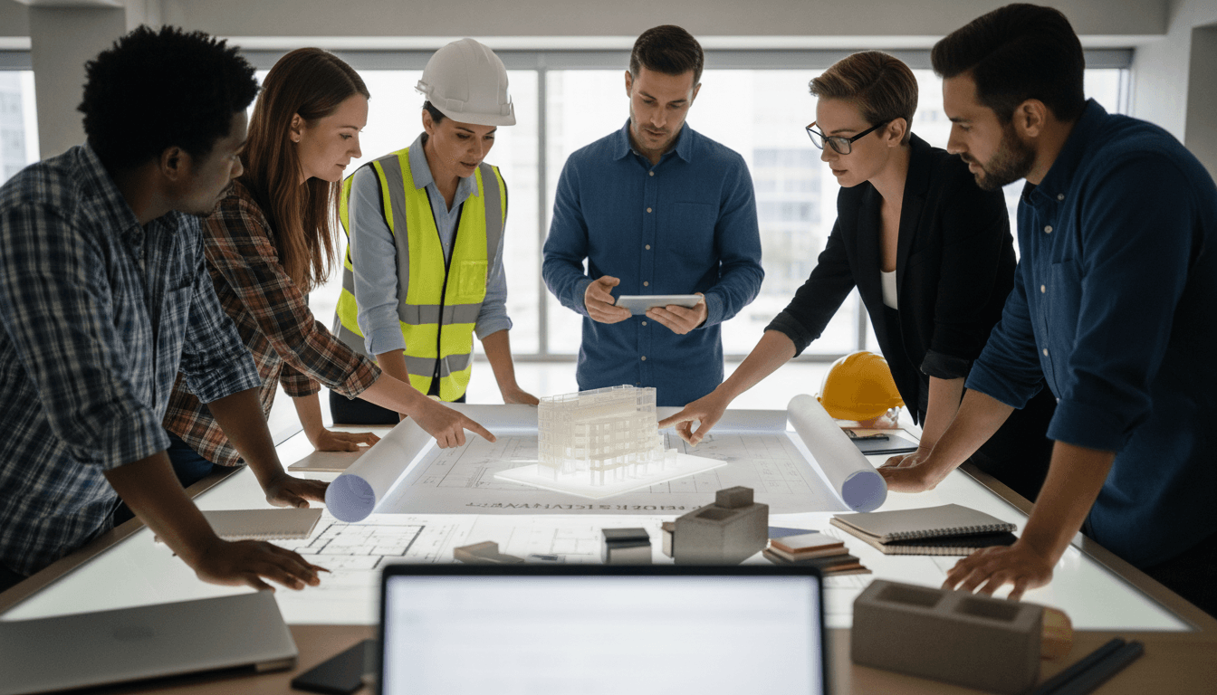 CiVolt team meeting with installation partners on project site